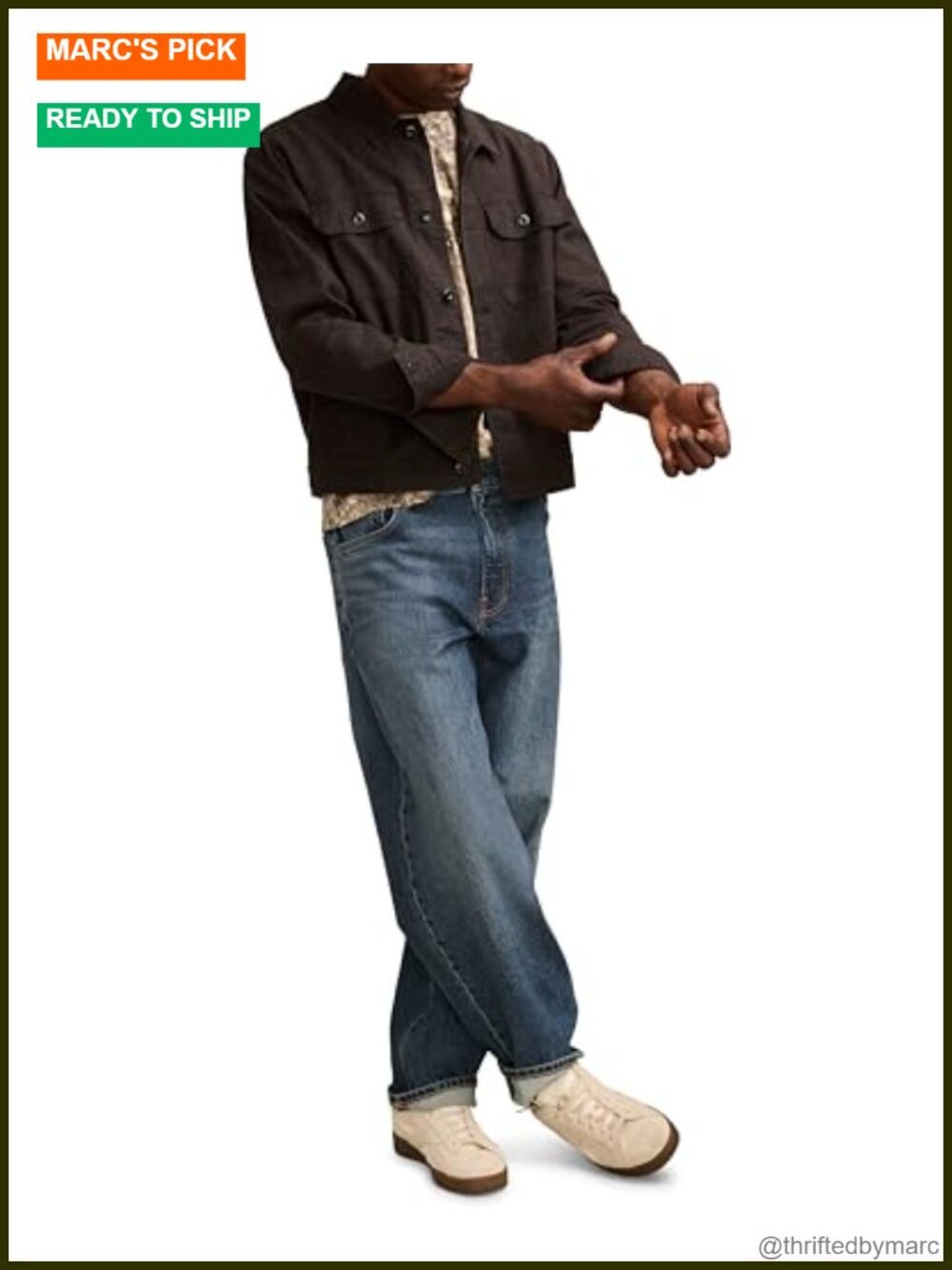 Lucky Brand Men's 281 Baggy Jeans Mid Rise Straight Leg